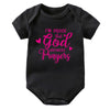“I’m Proof God Answers Prayers” – Christian Newborn Baby Bodysuit, Short-Sleeve Infant Jumpsuit, Cute Summer Outfit & Holiday Gift