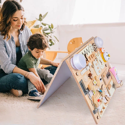 DIY Busy Board Accessories – Montessori Educational Wooden Toy for Cognitive Training and Early Learning Skills