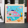 11x11cm (4.33x4.33in) Kids Wooden Puzzle – Cartoon Animal Traffic Tangram Educational Toy