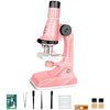 Kids Pocket Microscope Kit — 200x / 600x / 1200x LED Educational STEM Microscope with 10x Hand Loupe for School & Home