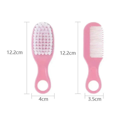 Baby Hairbrush Comb - Portable Newborn & Infant Soft Hair Brush - Toddlers Head Massager & Fetal Head Fat Comb - Kids Hair Care Supplies