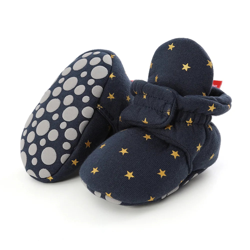 Meckior Baby Socks Shoes Star First Walkers Anti-Slip Booties for Infant Boy & Girl