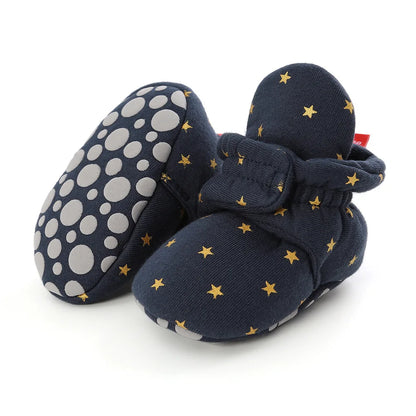 Meckior Baby Socks Shoes Star First Walkers Anti-Slip Booties for Infant Boy & Girl