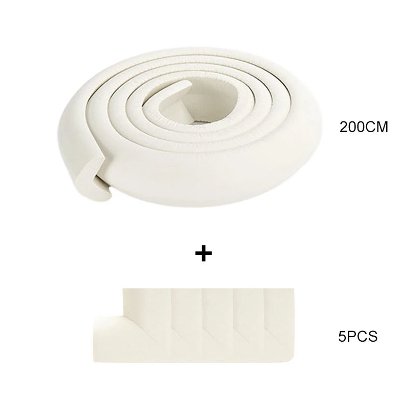2M Soft Baby Safety Desk Table Edge Guard Strip Security L-Shaped Kids Protection Bumper Edge Angle Home Anti-Collision Strip