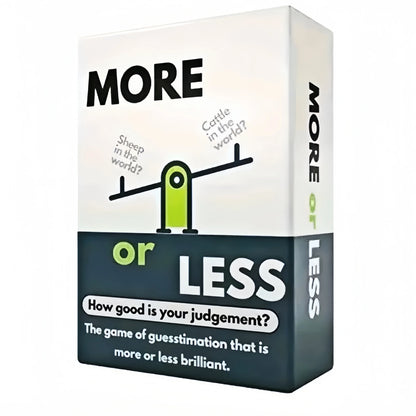More or Less - Hilarious Family Drinking Game, Fast-Paced Interactive Party Entertainment for All Ages