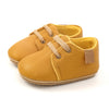 Meckior Baby Shoes Retro Leather Boy Girl Multicolor Toddler Rubber Sole Anti-Slip First Walkers Infant Shoes