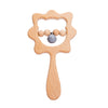1PC Baby Wooden Montessori Toy – Cartoon Animal Crocodile & Bear Rotate Block Rattle, Food-Grade Wooden Teether Puzzle Game