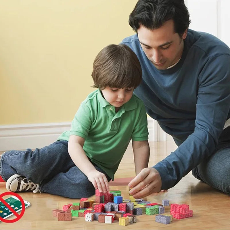 32-64PCS Magnetic Blocks – Build Scene Architectural Set for Boys and Girls Aged 3+, Construction DIY Educational Toy