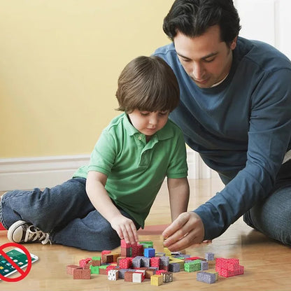 32-64PCS Magnetic Blocks – Build Scene Architectural Set for Boys and Girls Aged 3+, Construction DIY Educational Toy