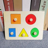 Montessori Wooden Shape Matching Building Blocks Toy for Toddlers Ages 2+ Early Learning Educational Puzzle
