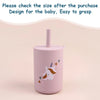 TYRY.HU 1Pc Baby Feeding Straw Cup, Cartoon Learning Feeding Cup, Food Grade Silicone Toddler Water Bottle, BPA Free Tableware