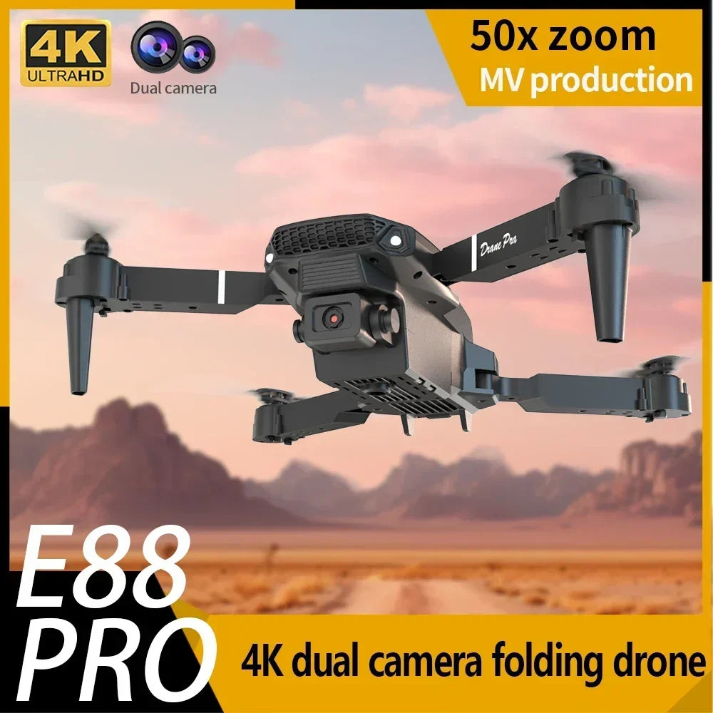 E88 Mini RC Drone with 4K HD Camera WiFi FPV Foldable Quadcopter for Kids Gift