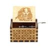 Wooden Hand Crank Theme Music Box Queen Jurassic Park Neverland Valentine’s Day Birthday Holiday Gift