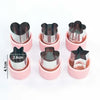 Kids Fruit and Vegetable Cutters Set - Stainless Steel Cookie Sandwich Molds for Bento