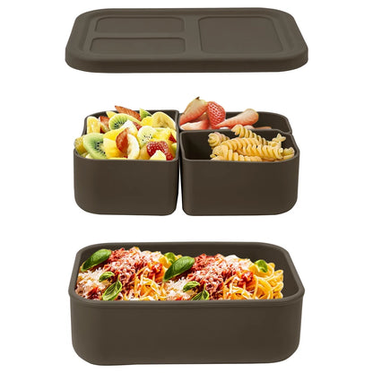 Customized Baby Silicone Feeding Bowl with Lid – Leak-Proof Lunch Box, Detachable Dishes Plate, Microwave Safe Tableware