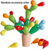 Children's Wooden Cactus Building Blocks – Montessori Assembly Toy, Multifunctional Educational Gift for Boys and Girls