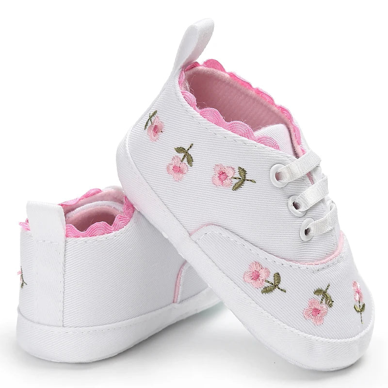 Spring and Autumn Women's Baby Casual Sports Shoes Soft Sole Anti-Slip Indoor and Outdoor First Step Walking Shoes