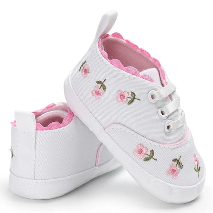 Spring and Autumn Women's Baby Casual Sports Shoes Soft Sole Anti-Slip Indoor and Outdoor First Step Walking Shoes