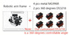 6 DOF Robot Manipulator, MG996 Metal Alloy Mechanical Arm with Clamp Claw Kit for Arduino, UNO/ESP32 Programmable DIY Robot Kit
