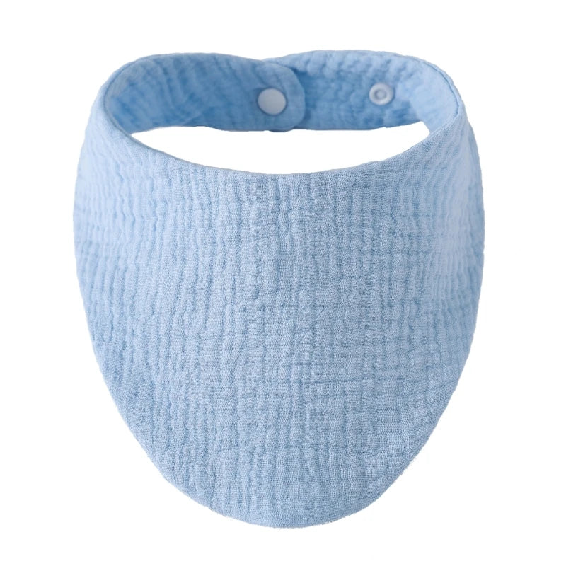 Organic Cotton Baby Bibs | Muslin Scarf Bandana Burp Cloth for Boys & Girls | Absorbent Triangle Gauze Feeding Bibs - Kidzy Market