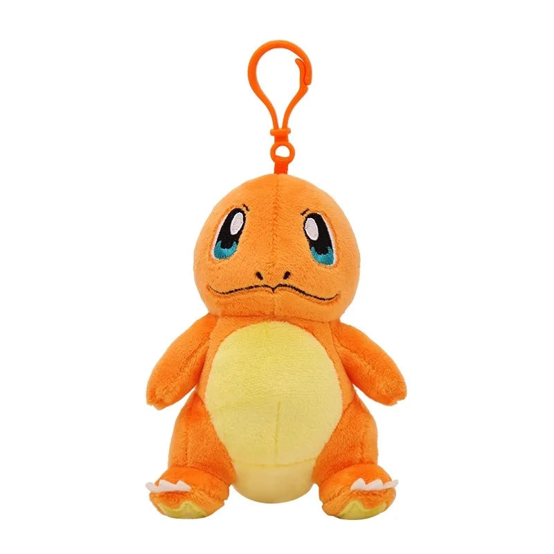 Anime Pokemon Pikachu Mew Snorlax Eevee Bulbasaur Psyduck Plush Backpack Pendant Keychain Gift