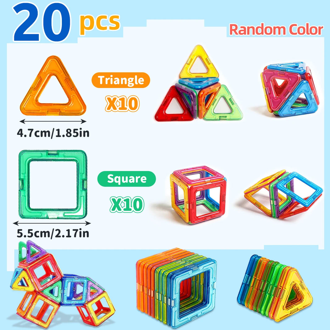 Magnetic Building Blocks Medium Size DIY STEM Construction Toy