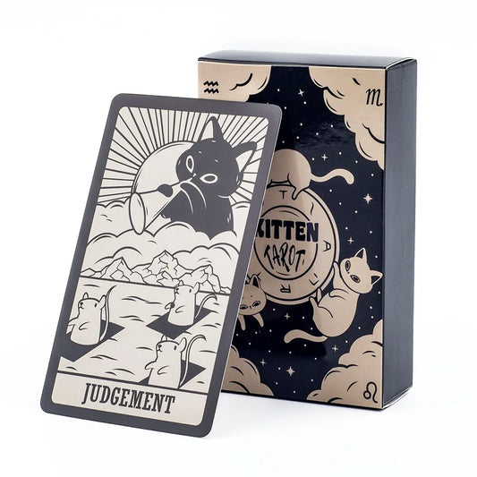 78 Card Deck Kitten Tarot - Oracle Card Fate Divination - Leisure Entertainment - Family Gatherings Tarot Card Game