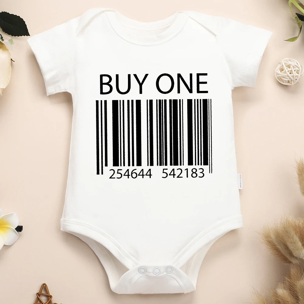 Buy One Get One Free – Twins Fun Cute Baby Bodysuits – Summer Short Sleeve Cotton Newborn Clothes for Boys & Girls – High Quality, Dropshipping Available