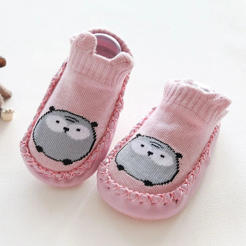 Baby Socks Slippers with Rubber Soles for Infant Newborn Children Anti-Slip Soft Sole Toddler Indoor Shoes