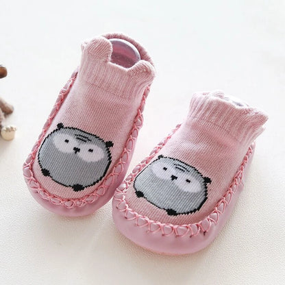 Baby Socks Slippers with Rubber Soles for Infant Newborn Children Anti-Slip Soft Sole Toddler Indoor Shoes