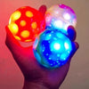 Glowing High Bouncing Ball with LED Light – Space Ball Fidget Toy for Kids, Outdoor Stress Relief Hole Ball
