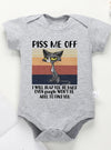 High Quality Infant Bodysuit – "Piss Me Off" Cartoon Print Baby Romper Jumpsuit for Newborn Boys & Girls – Comfortable 100% Cotton (0-24M)