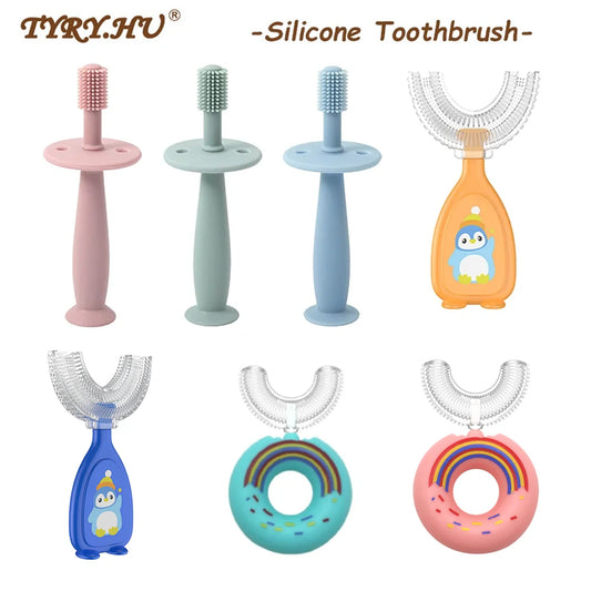1PC Baby Soft Silicone Training Toothbrush - Baby Children Dental Oral Care Tooth Brush Tool for Infant