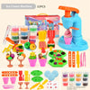 12-Color Creative Kids Clay Toy Set - Plasticine Tool Kit with Hamburger, Noodle, and Ice Cream Mold for Playhouse Fun