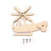 Baby Montessori Busy Board DIY Wooden Toy – Accessories with Robot, Lock, Gear, Horn, and Zipper, Educational Graffiti Toy for Children Gifts