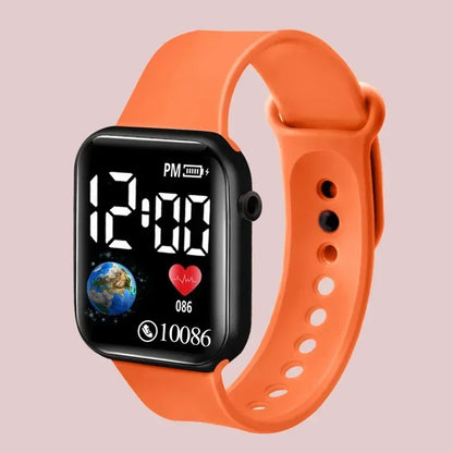LED Digital Display Waterproof Electronic Smart Sport Fitness Watch Universal for Children