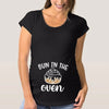 Fun Bun in The Oven Pattern Print Maternity T-shirt Comfortable Short Sleeve Pregnant Tee Women Pregnancy Announcement Clothing
