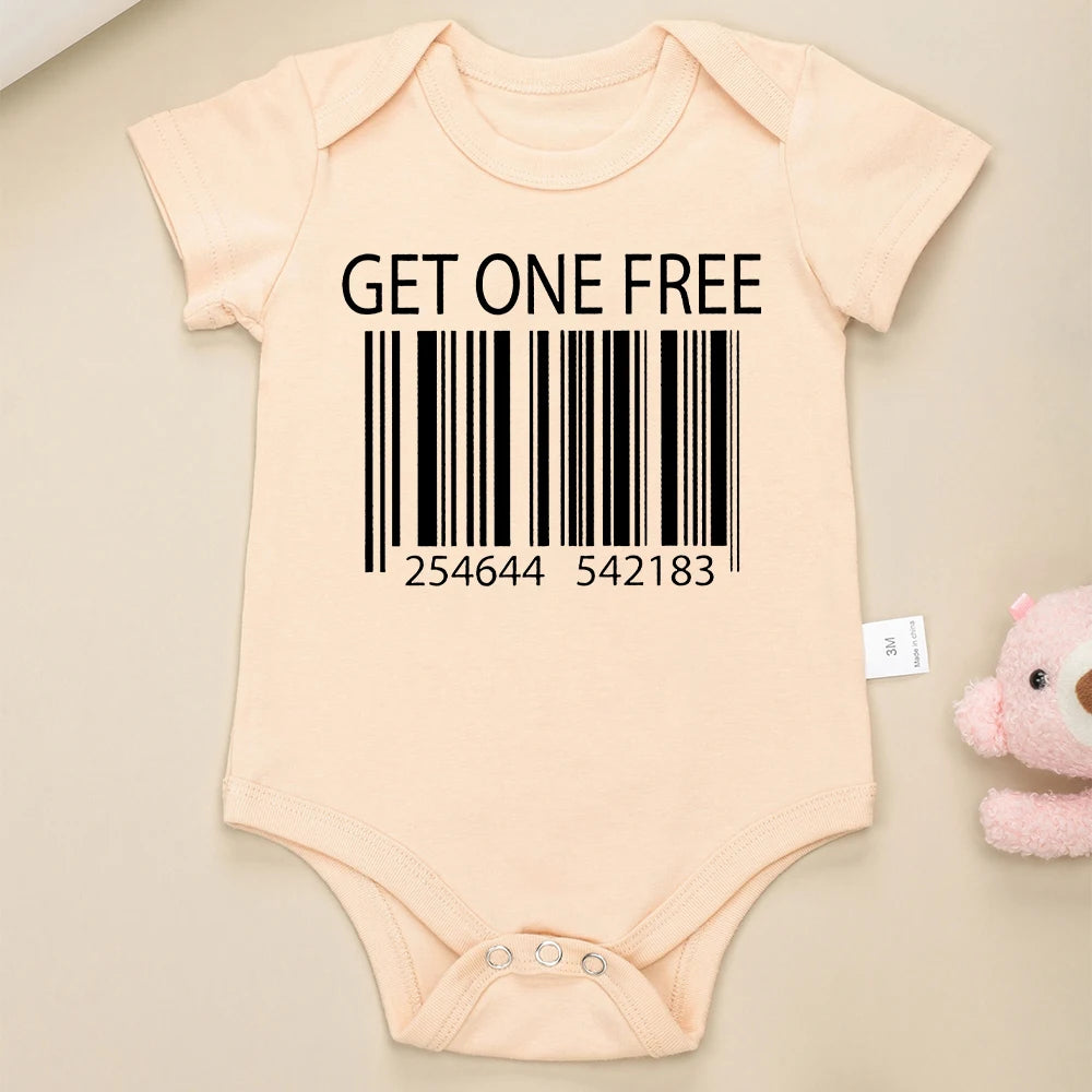 Buy One Get One Free – Twins Fun Cute Baby Bodysuits – Summer Short Sleeve Cotton Newborn Clothes for Boys & Girls – High Quality, Dropshipping Available