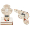 STEM Wooden Target Shooting Kit DIY Building Toy for Kids, Educational Science Craft Set