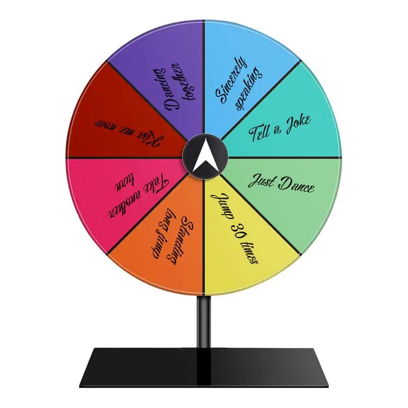 Prize Wheel Dry Erase Spinner - Heavy Duty Editable Spin Wheel, Color Roulette Wheel for Prizes, Tabletop Game