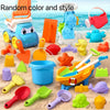 Kids Beach Sand Toy Set With Bucket, Shovel, Rake & Dinosaur Animal Molds — Travel Sandbox Kit