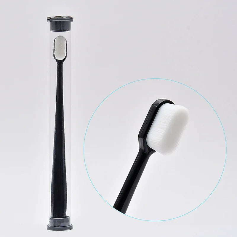 Eco-Friendly Ultra-Fine Soft Bristle Manual Toothbrush for Adults & Kids - Deep Cleaning with Flat & Wave Head for Oral Care