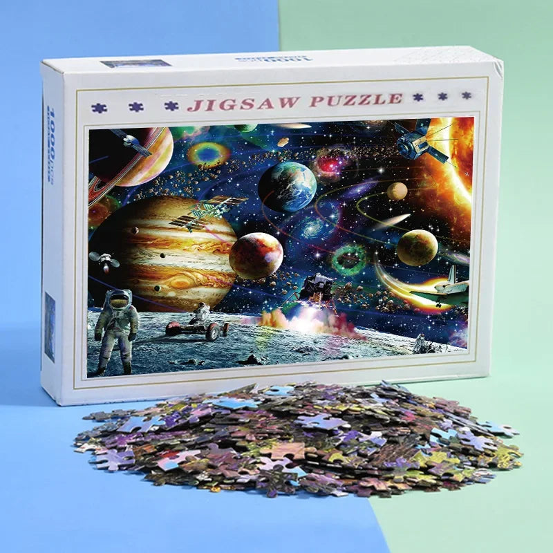 Adult Jigsaw Puzzle 1000 Pieces, Landscape Animation Paper Puzzle, Decorative Painting, Brain Exercise Toy