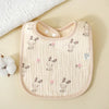Newborn Baby U-Shaped Bibs | 6 Layers Cotton Gauze Saliva Towel, Bandana Scarf for Boys & Girls, Drool Feeding Burp Cloth - Kidzy Market