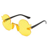 Rimless Cartoon Duck Kids Sunglasses - UV400 Anti-UV Cute Party Shades for Children