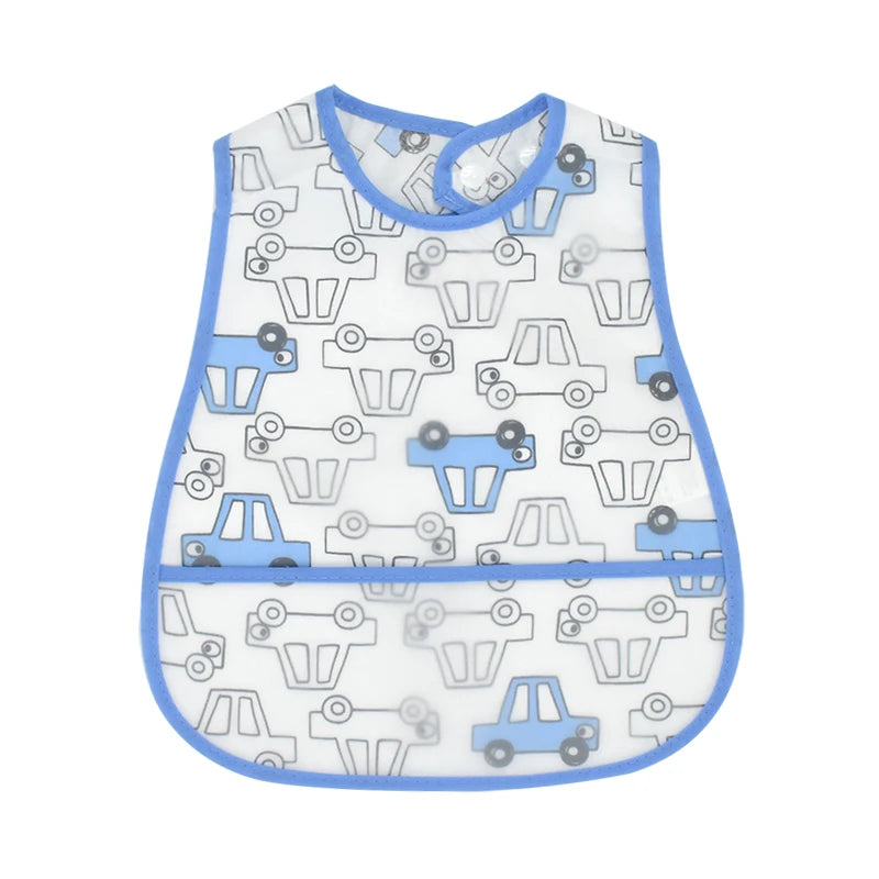 2023 New Cartoon Pattern EVA Waterproof Baby Bibs – Adjustable Feeding Apron with Pocket for Kids, Baby Burp Cloths - Kidzy Market