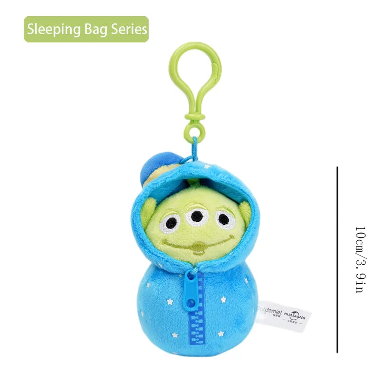 Disney Toy Story Alien Plush Pendant, Cute Kawaii Three-Eyed Backpack Keychain Toy