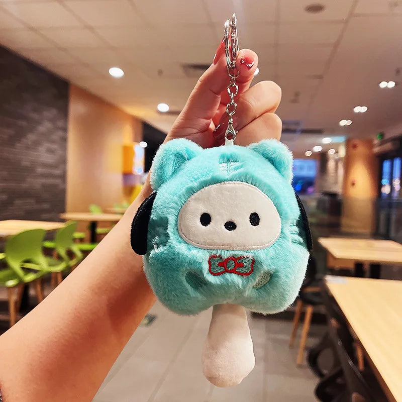Sanrio Plush Doll Keychain – Melody, Cinnamoroll, Pochacco Bag Pendant for Kids and Girls