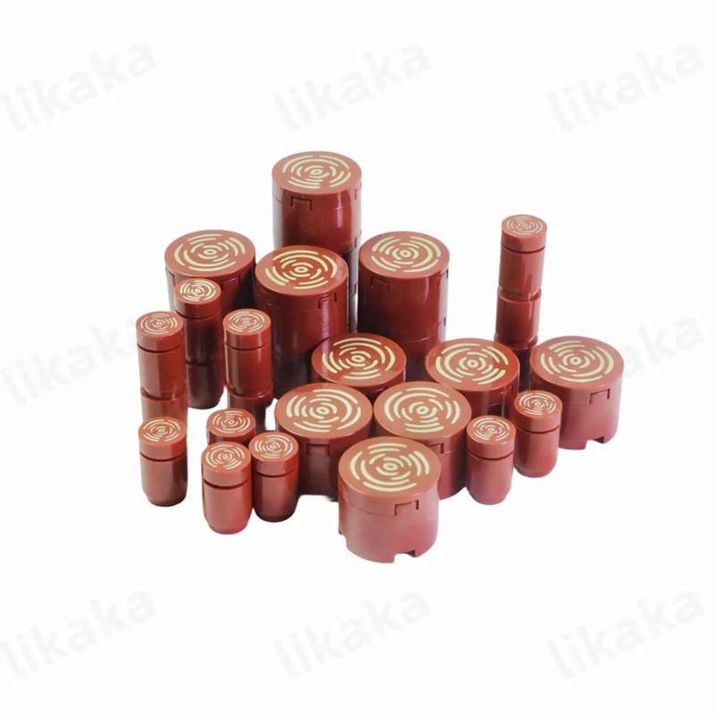 50PCS Brown Tree Stump Building Blocks – City Farm Wooden Accessories Set, DIY Toy Parts for Kids, Birthday Gift