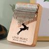 17-Key Beech Kalimba Thumb Piano High-Quality Wood Musical Instrument Gift for Kids with Learning Books